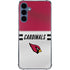 NFL Arizona Cardinals White Striped Galaxy A35 5G Clear Case